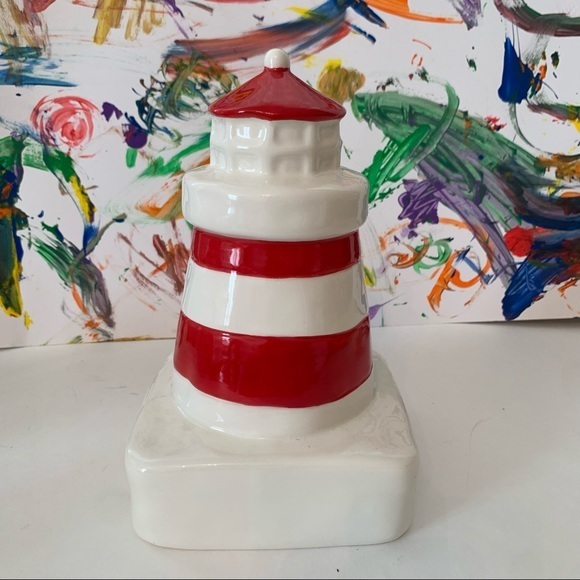 RAE DUNN USA LIGHTHOUSE RED 4TH OF JULY PATRIOTIC - Picture 2 of 2